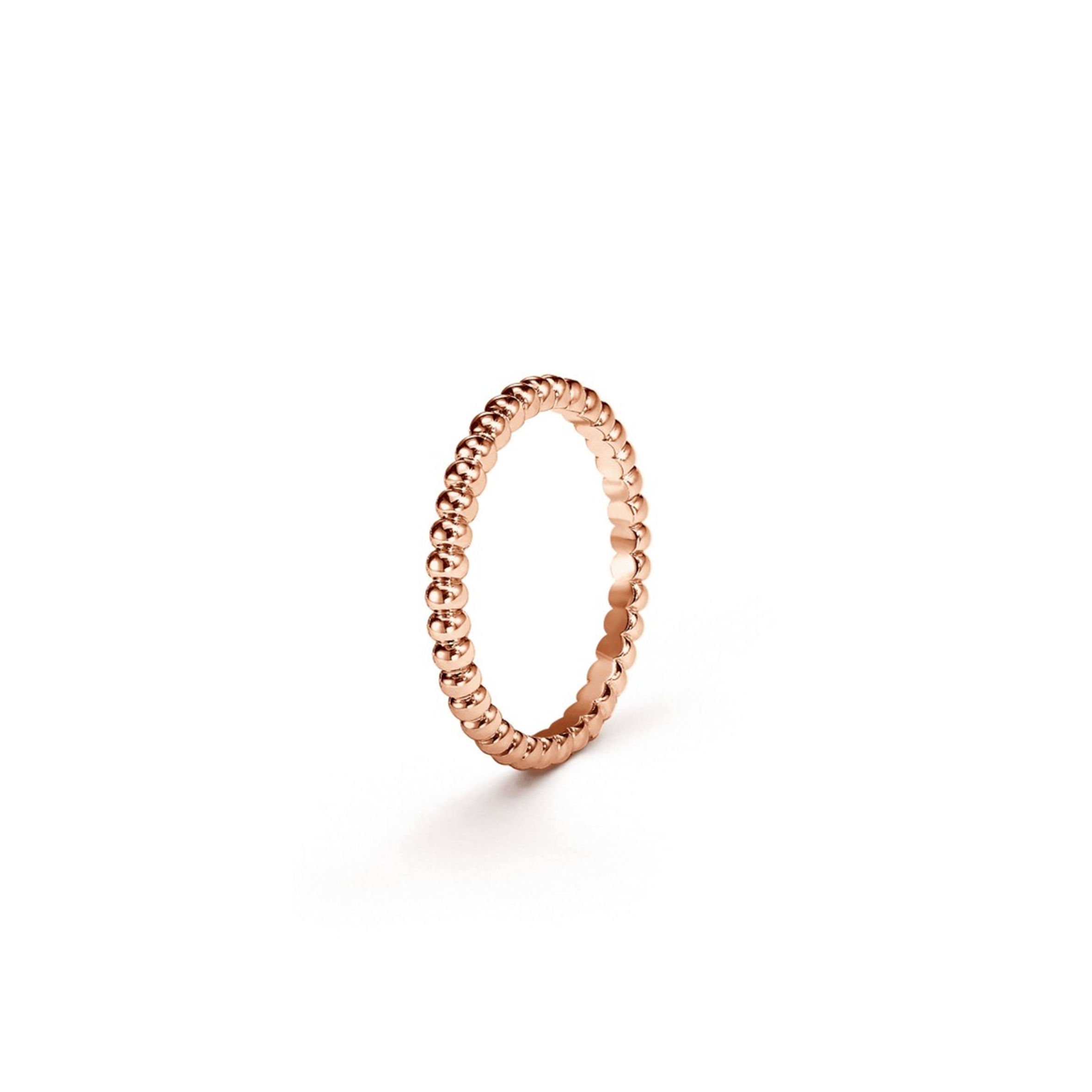 V*N CL*F arpels perlÉe pearls of gold ring, small model - rose gold  vcarn33000